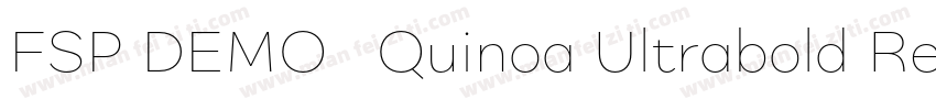 FSP DEMO   Quinoa Ultrabold Regular字体转换